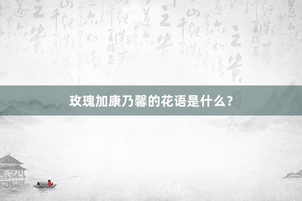 玫瑰加康乃馨的花语是什么？
